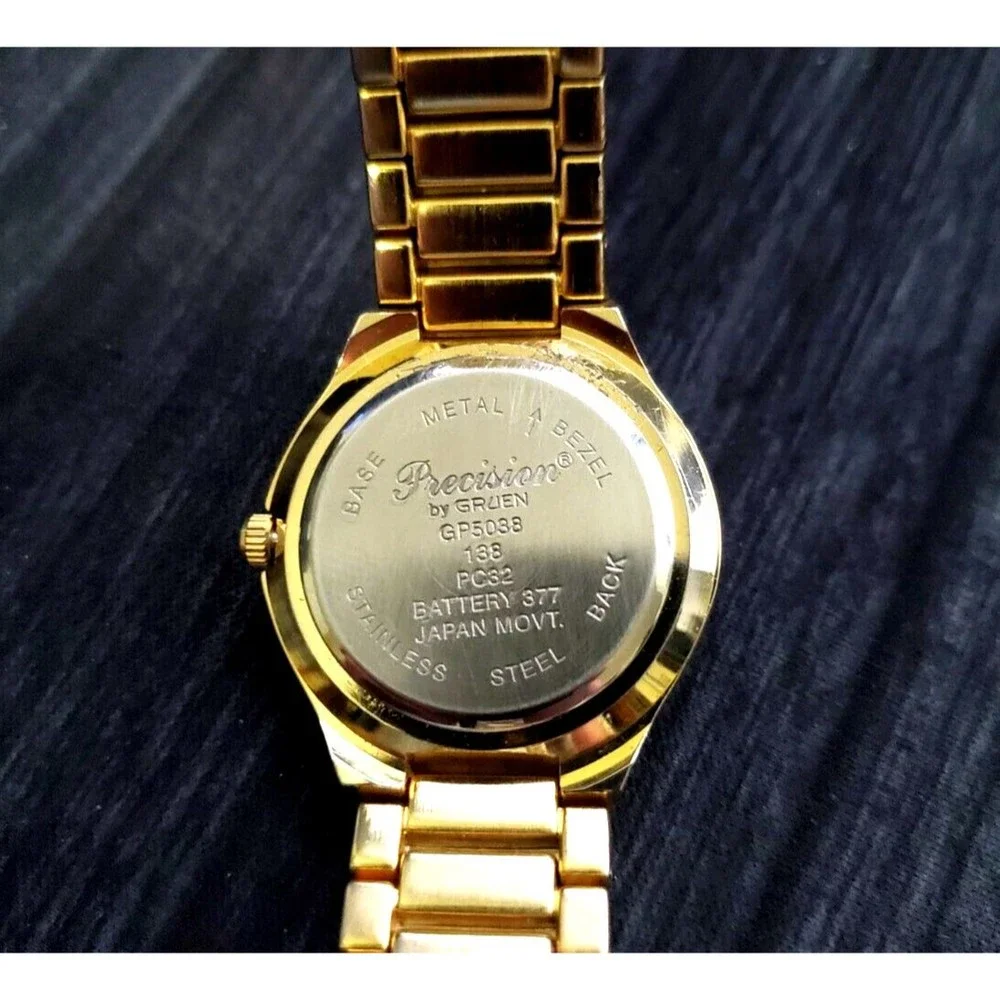 EXTREMELY RARE Vintage GRUEN Precision Mens Watch GP5088-138 Cleaned New Battery